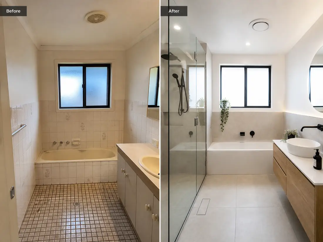 Before and after project proof for a local service business